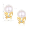 2020 New S925 Natural Pearl Earrings Bow Earrings Female European And American Fashion Jewelry