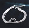 2020 New Simple Multilayer Tassel Snake chain Bracelet Genuine 100% 925 Sterling Silver jewelry for women chrismas gift