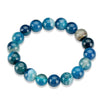 2020 New Summer Style Natural Stone Beads Bracelet Women Men Pink Blue White Yellow Red Beads Stretch Bracelet Bracelets Jewelry