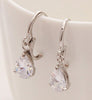 2020 New Summer Style Ro Blue Austria Crystal Silver Clip Dangle Earrings For Woman Charm aretes Pierced on ear jewelry