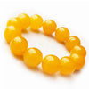 2020 New Trendy 10-12MM Natural Yellow Jade Bracelets Beads Refill Gem Lucky Stretch Elastic Bracelet Fashion Jewelry For Women