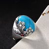 2020 New Vintage 925 Sterling Silver Turquoises Ring for Women Finger Ring Jewelry