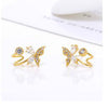 2020 New arrival hot sell fashion butterfly 925 sterling silver ladies`stud earrings jewelry gift anti-allergic women gift