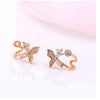 2020 New arrival hot sell fashion butterfly 925 sterling silver ladies`stud earrings jewelry gift anti-allergic women gift