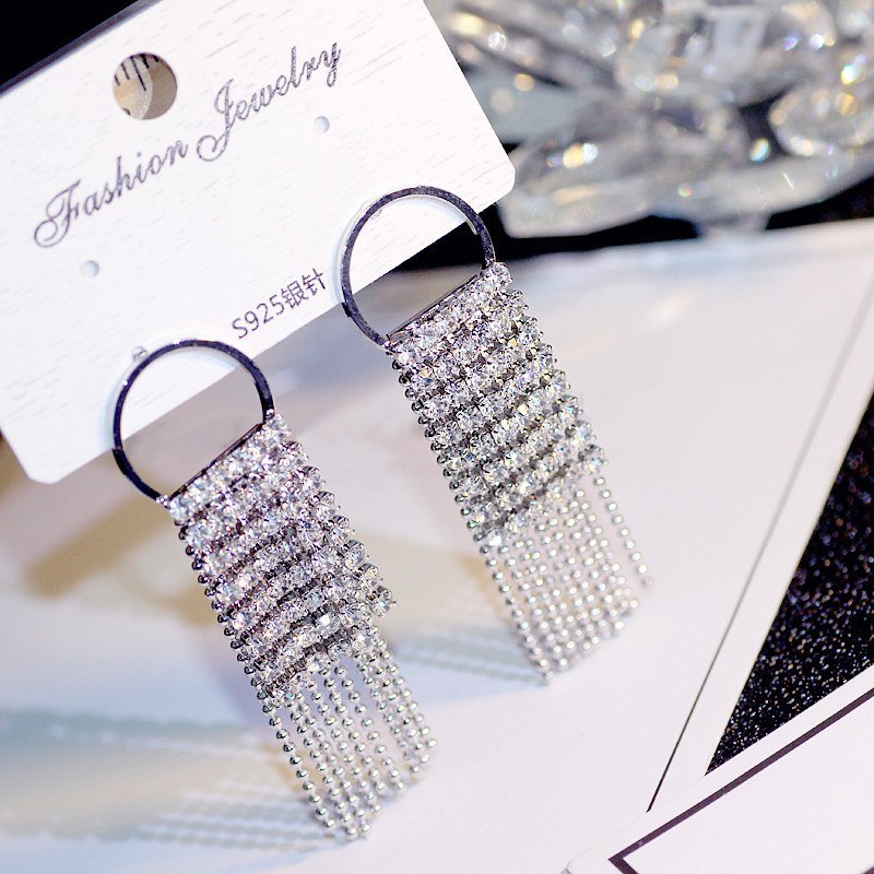 2020 New trend Fashion jewelry 925 Sterling silver Needle name Earrings Female Crystal from Austrian Woman Wedding Party gifts