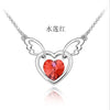 2020 NewStereo Guardian angel Crystal From Austrian Locks Chain 925 Silver Wedding jewelry Necklace Valentine Gift