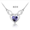 2020 NewStereo Guardian angel Crystal From Austrian Locks Chain 925 Silver Wedding jewelry Necklace Valentine Gift