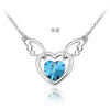 2020 NewStereo Guardian angel Crystal From Austrian Locks Chain 925 Silver Wedding jewelry Necklace Valentine Gift