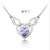 2020 NewStereo Guardian angel Crystal From Austrian Locks Chain 925 Silver Wedding jewelry Necklace Valentine Gift