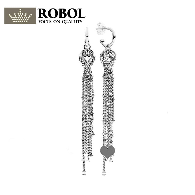 2020 Pand 925 Sterling Silver Enchanted Crown Earring Studs fit DIY Original Charms Earrings Women jewelry Christma gift