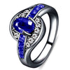 2020 Promotion 100% Color Silver Rings Jewelry Luxury CZ Zircon Wedding Rings For Women Red Green Blue Purple Ring