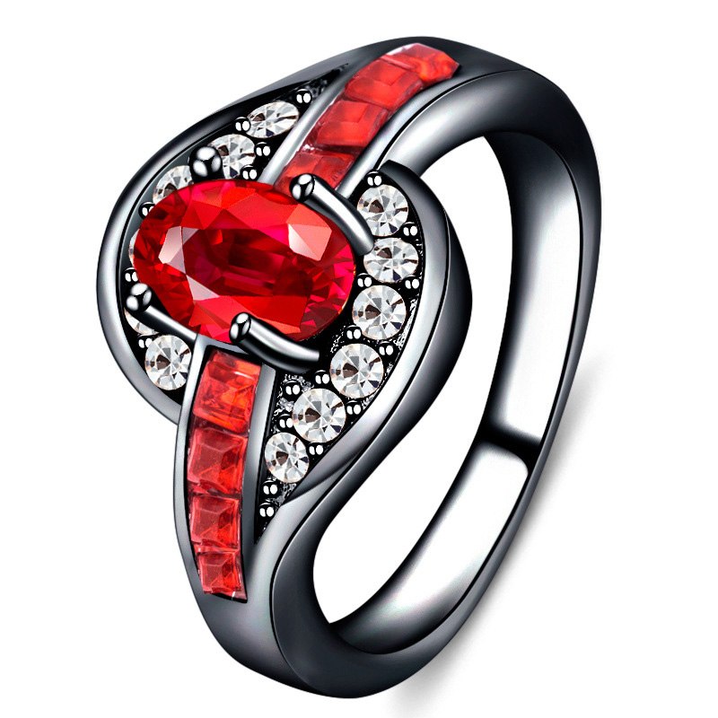 2020 Promotion 100% Color Silver Rings Jewelry Luxury CZ Zircon Wedding Rings For Women Red Green Blue Purple Ring