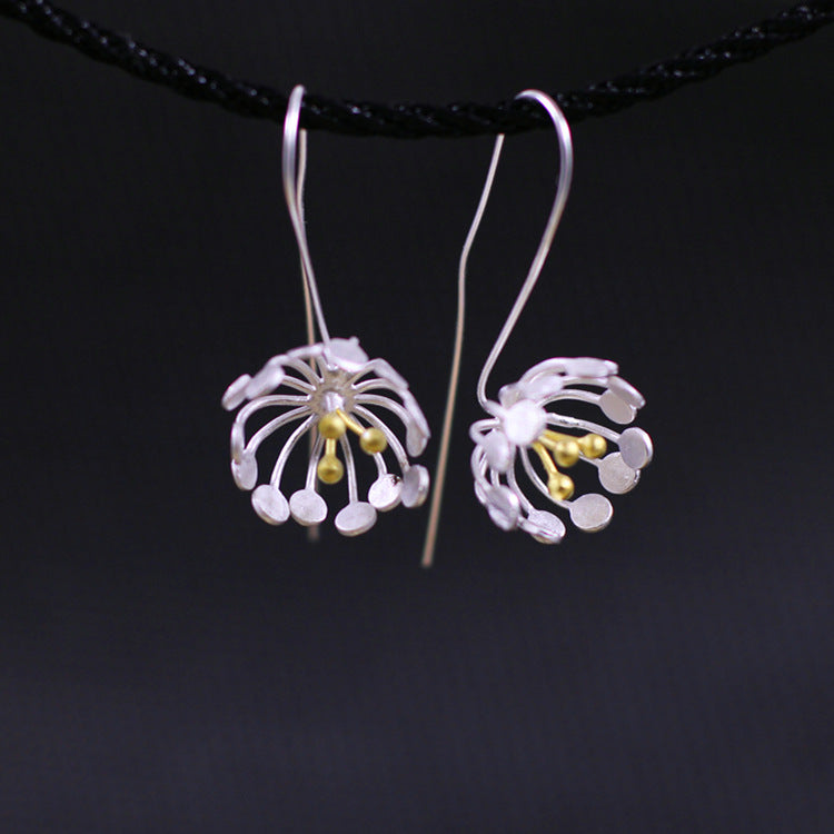 2020 Promotion Direct Selling Face Brinco Lady' Earrings Wholesale S925 Pure Thailand Manual Gold-plated Flower Eardrop