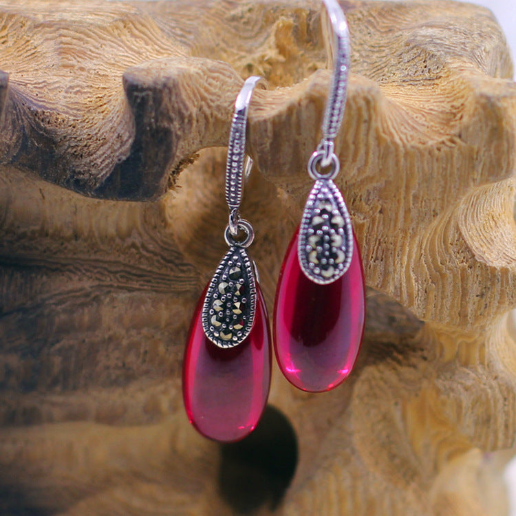 2020 Promotion Hot Sale Brinco The Fashion Of S925 Jewelry Wholesale Eternal Classic Retro Ladies Corundum Earrings