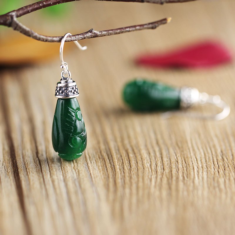 2020 Promotion Hot Sale Sale Elegance Brinco Thai Earrings Wholesale Handmade S925 Pure Ornaments Do Old Lady Tielong For