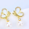 2020 Promotion New Arrival Party 100% Natural Pearls Earrings Drop Butterfly 925 Sterling Jewelry For Women