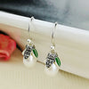 2020 Promotion New Brinco S925 Inl Zircon Manually In Europe And The Enamel Flowers Shell Has Earrings Fashion Temperament