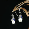 2020 Promotion New Brinco S925 Inl Zircon Manually In Europe And The Enamel Flowers Shell Has Earrings Fashion Temperament