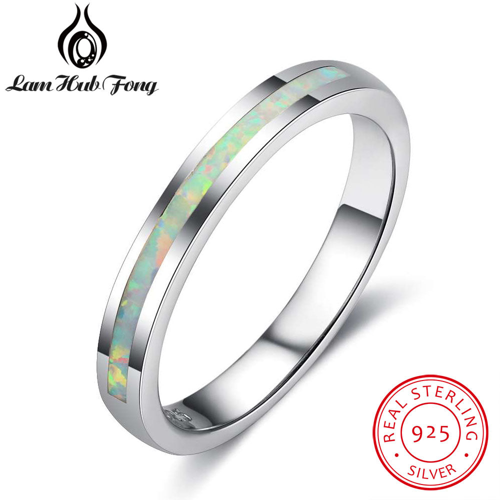 2020 Real 925 Sterling Silver White Opal Stone Vintage Rings For Women Fine Jewelry Valentine's D Gift For Wife (Lam Hub Fong)