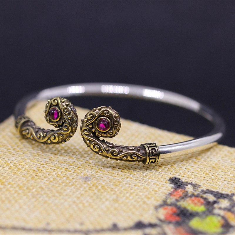 2020 Real Promotion Boys Bangle Product S925 Pure Jewelry Fashion Both And Love You Ten Thousand Gold-plated Bracelet Elegance