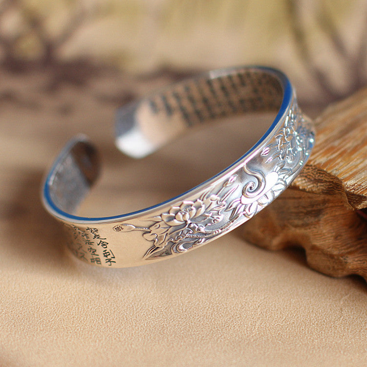 2020 Real Women Bangle Fashion Of Products Sterling Jewelry Wholesale Ms Lotus Sutra Bracelet New Restoring Ancient Ways