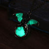 2020 Retro Dragon Glow in the Dark necklace Silver Chain Jewelry Ancient Dragon Pendants & Necklaces Me Punk Dragon Necklace