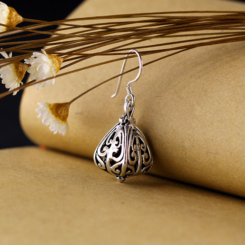 2020 Rushed Promotion Classic Brinco Character Product S925 Ms Chiang Mai, Thailand Handmade Eardrop Of Hollow Out Of Fashion