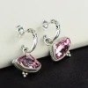 2020 Rushed Sale Amethyst Brinco Manual Mosaic Twist Silk Crystal Earrings Women's Fashion Personality Thai Jewelry Wholesale