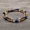2022 Rustic Men Beaded Boho Coconut Necklace Tiger Eye Stone Choker Surfer Necklace Tribal Jewellery Friend Gifts SU-06