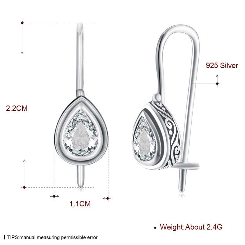 2020 SALE Fashion jewelry 925 silver For Woman Earrings Female Crystal from Austrian New retro earrings Fit Party gifts