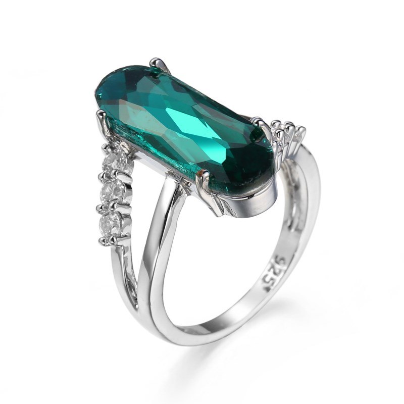 2020 SALE Fine Jewelry Crystal from Austrian 2 Colors Explosive New Oval Zircon Ring female For Women Party