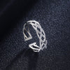 2020 SALE Fine Jewelry High Quality S925 silver braided open retro silver ring Crystal from Swarovski Fit Women and Man