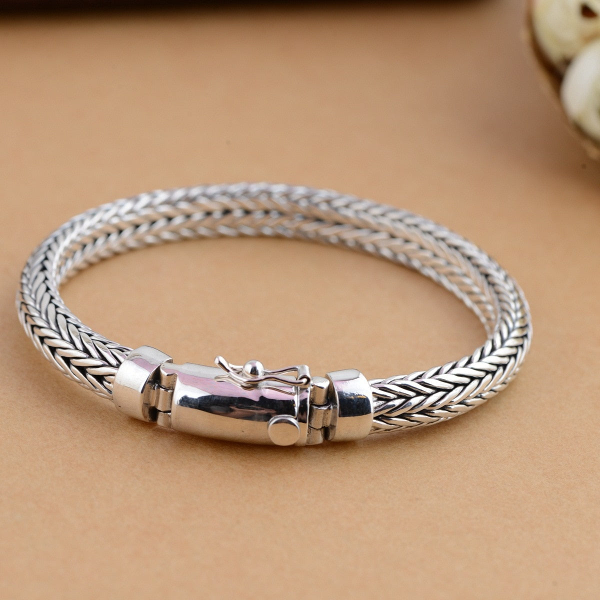 2020 Sale Bracelet Armbanden Voor Vrouwen Kehribar Retro Thai Wholesale S925 Pure Bracelet Hand-woven Personality Male Money