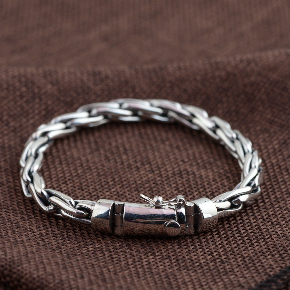 2020 Sale Real Boys Bracelet 2020 New Emperor Thai Wholesale S925 Pure Bracelet Hand-woven Personality Male Money