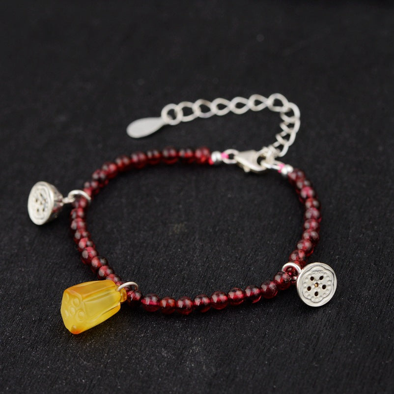 2020 Sale Women Bracelet Kehribar Diy Female Hand String Beeswax Sterling Accessories Bracelet With Chains Summer New Product