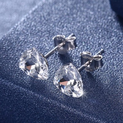 2020 Sale fashion jewelry real 925 silver earrings female Crystal from Swarovski simple temperament 7 Colors crystal earrings