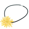 2021 Sell like Lemon Yellow Mother Of Pearl Shell Flower Choker Necklace Statement Party Jewelry Gift