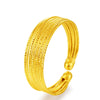 2020 Simple Fashion Design 24K African Jewelry Charm Women Luxury Wedding Party Exquisite Gift Bangle Accessory