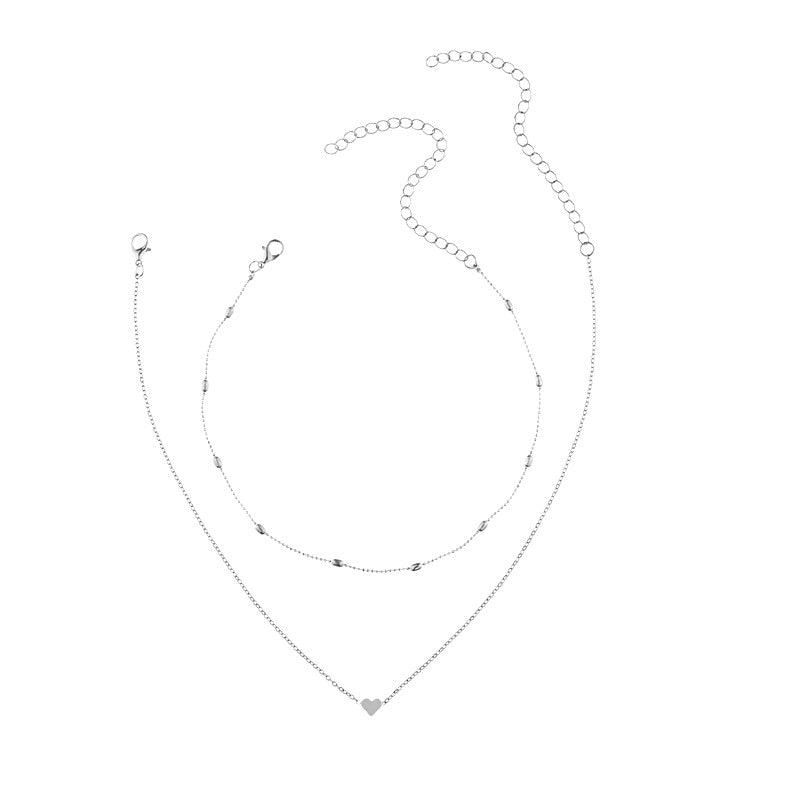 2020 Simple Love Heart Choker Necklace For Women Multi Layer Chocker Necklaces & Pendant Collares Mujer collier femme Gift