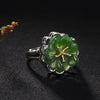 2020 Offer Anel Feminino S925 Sterling Plated Mosaic Natural Jade Mei Flower Lady Opens The High-end Ring Wholesale.