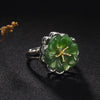 2020 Offer Anel Feminino S925 Sterling Plated Mosaic Natural Jade Mei Flower Lady Opens The High-end Ring Wholesale.