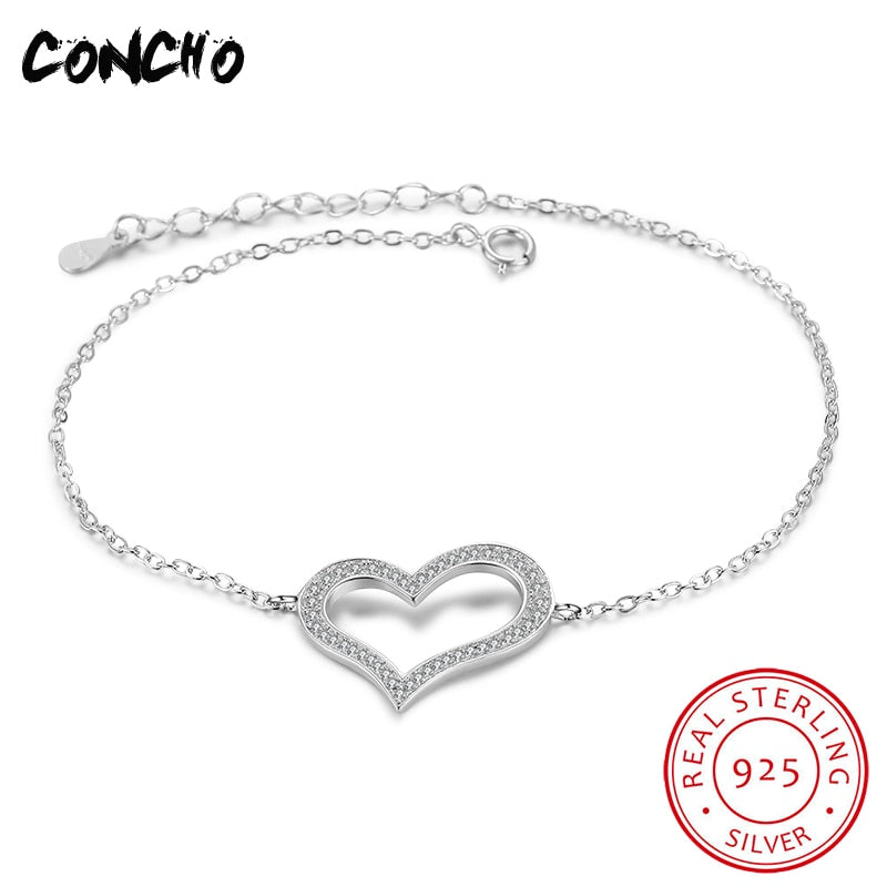 2020 Offer Real Id Bracelets None Armbanden Voor Vrouwen Kehribar Jewelry 925 Sterling Heart Bracelet For Women