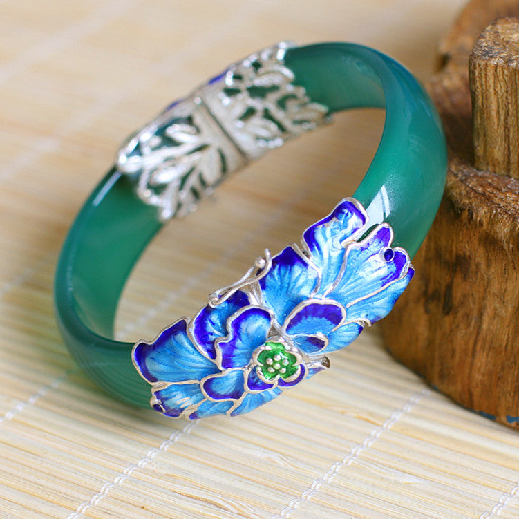 2020 Time-limited Real Bangle Character Of Silver] S925 Sterling Jewelry Wholesale Exquisite Folk Style Lady Bracelet Shaolan