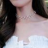 2021 Trendy Elegance Statement Necklace Charm Simulated Pearl Beads Choker Necklace For Women Kolye Collier Femme