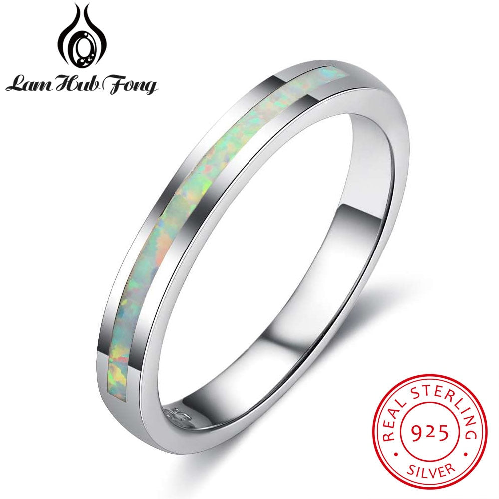2020 White Opal Stone Vintage Rings For Women Real 925 Sterling Silver Fine Jewelry Valentine's D Gift For Wife Wholesale