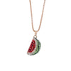2020 bijoux femme Wholesale price Fashion Women Charm Colorful Crystal watermelon Rhinestone Cute Pendant Sweater Drop shipping