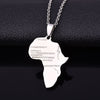 2020 gold silver color Stainless Steel Hiphop Map of Africa pendant necklaces fashion trendy necklace Men/Women Jewelry gifts