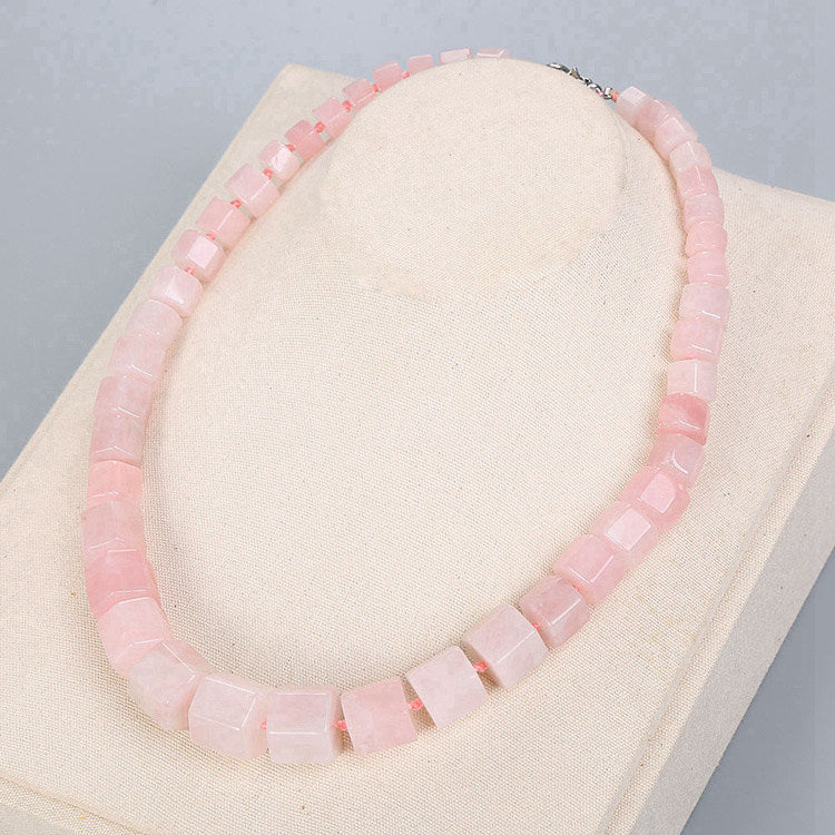 2020 high quality assorted natural stone mixed pillar charms chakra Pendants & necklaces making Hot Natural Stone Charm Necklace