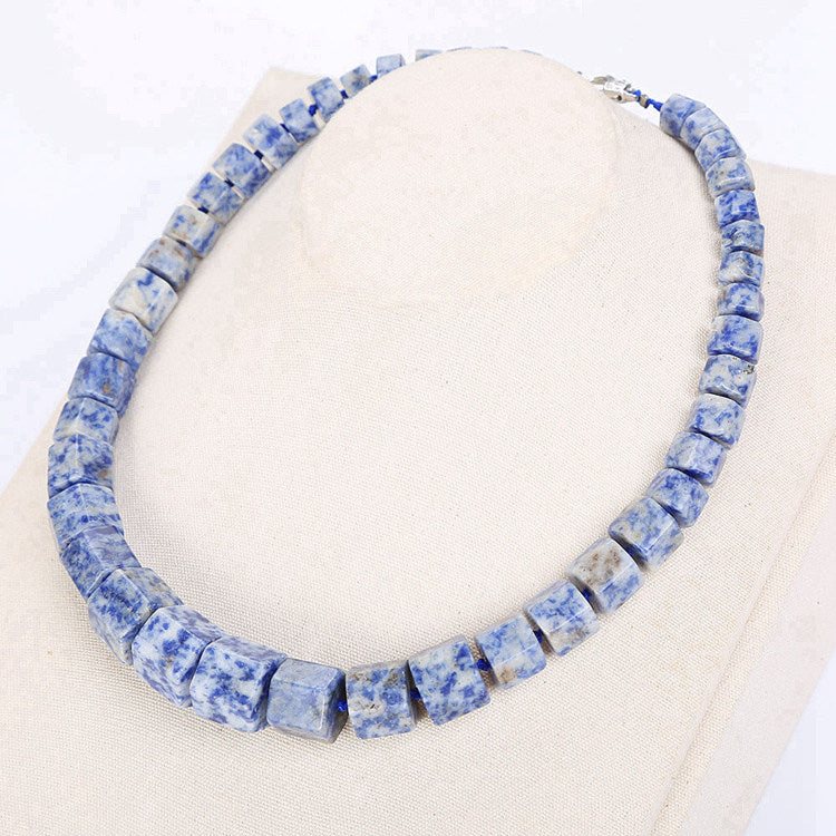 2020 high quality assorted natural stone mixed pillar charms chakra Pendants & necklaces making Hot Natural Stone Charm Necklace