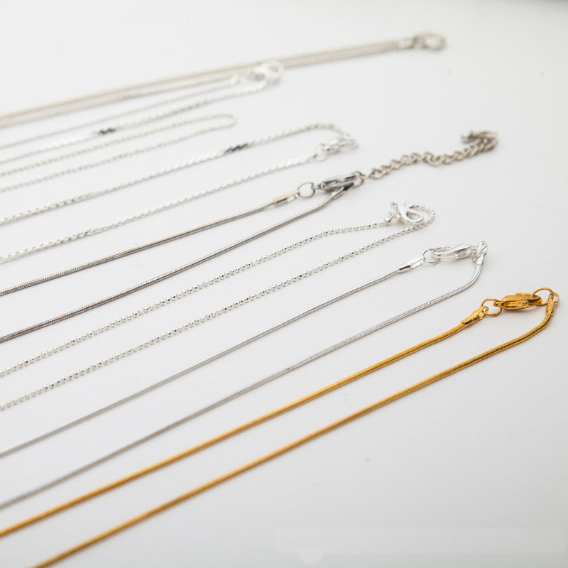 2020 latest accessories charm fashion Naked chain necklace with crystal metal snap jewelry jewelry ladies button no necklace